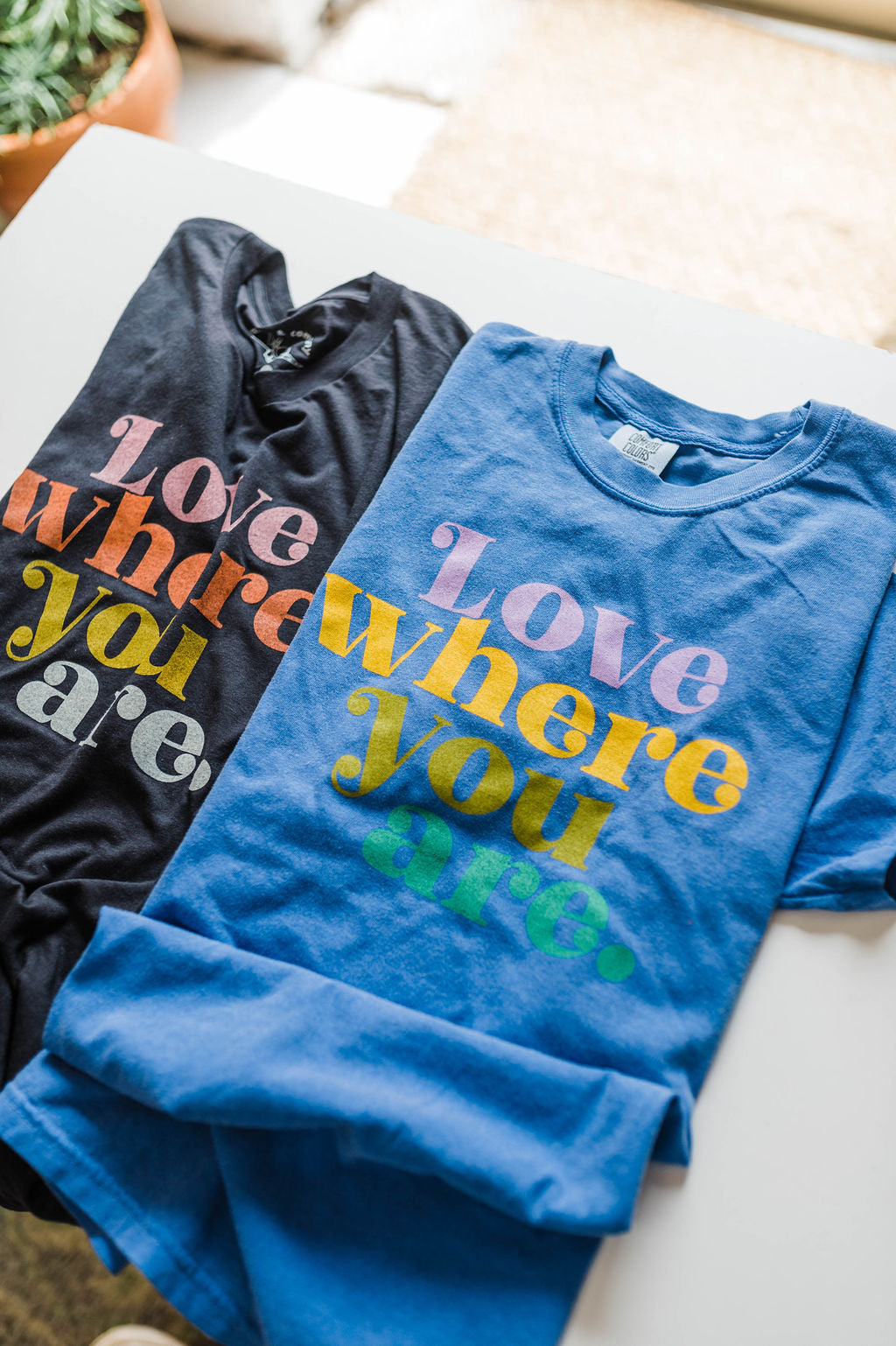 love where you are | periwinkle tee