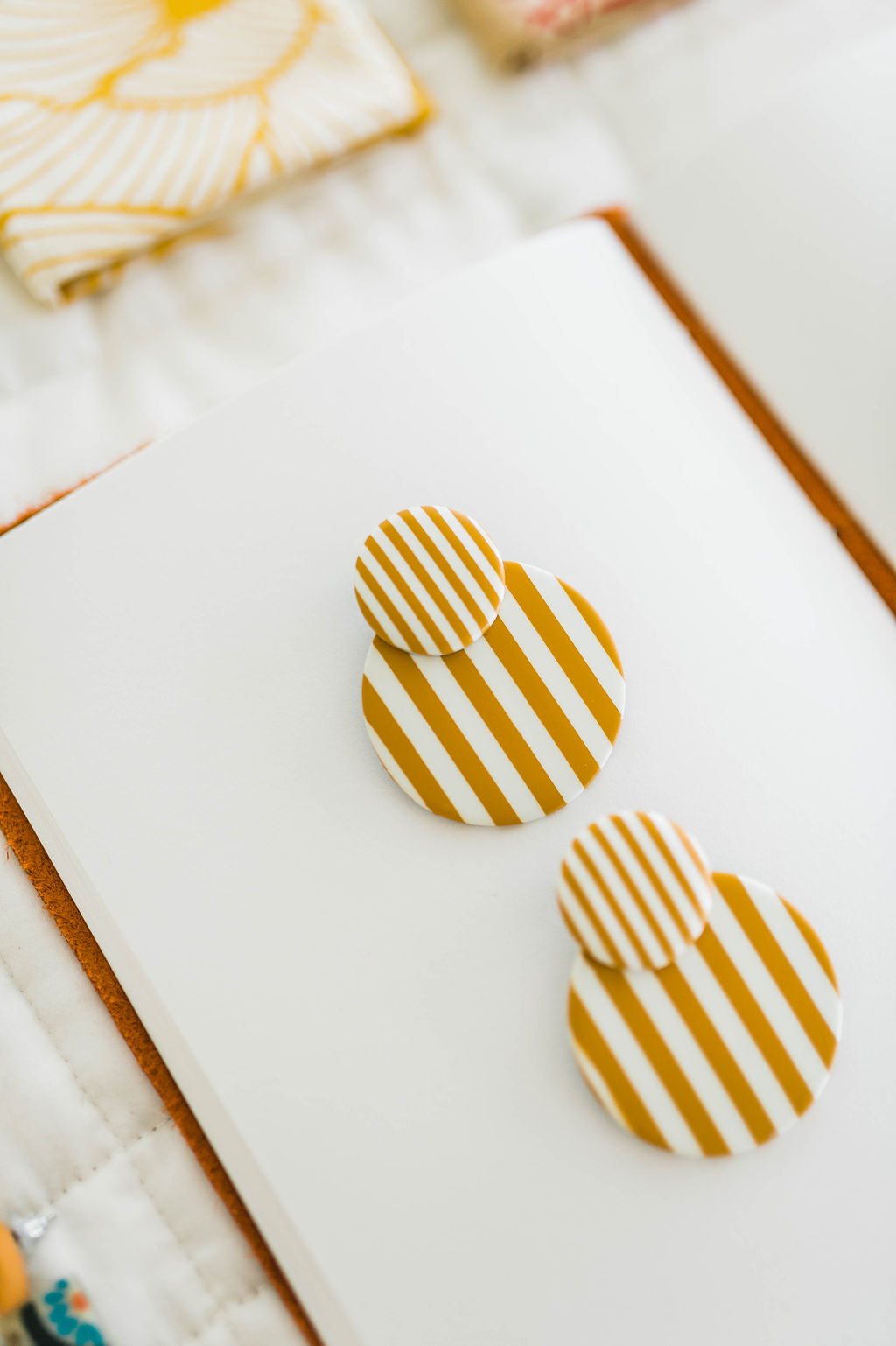 barton stripe circle | earrings