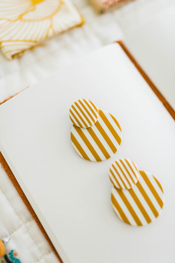 barton stripe circle | earrings