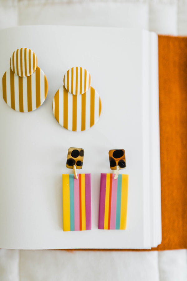 magenta rainbow cabana | earrings