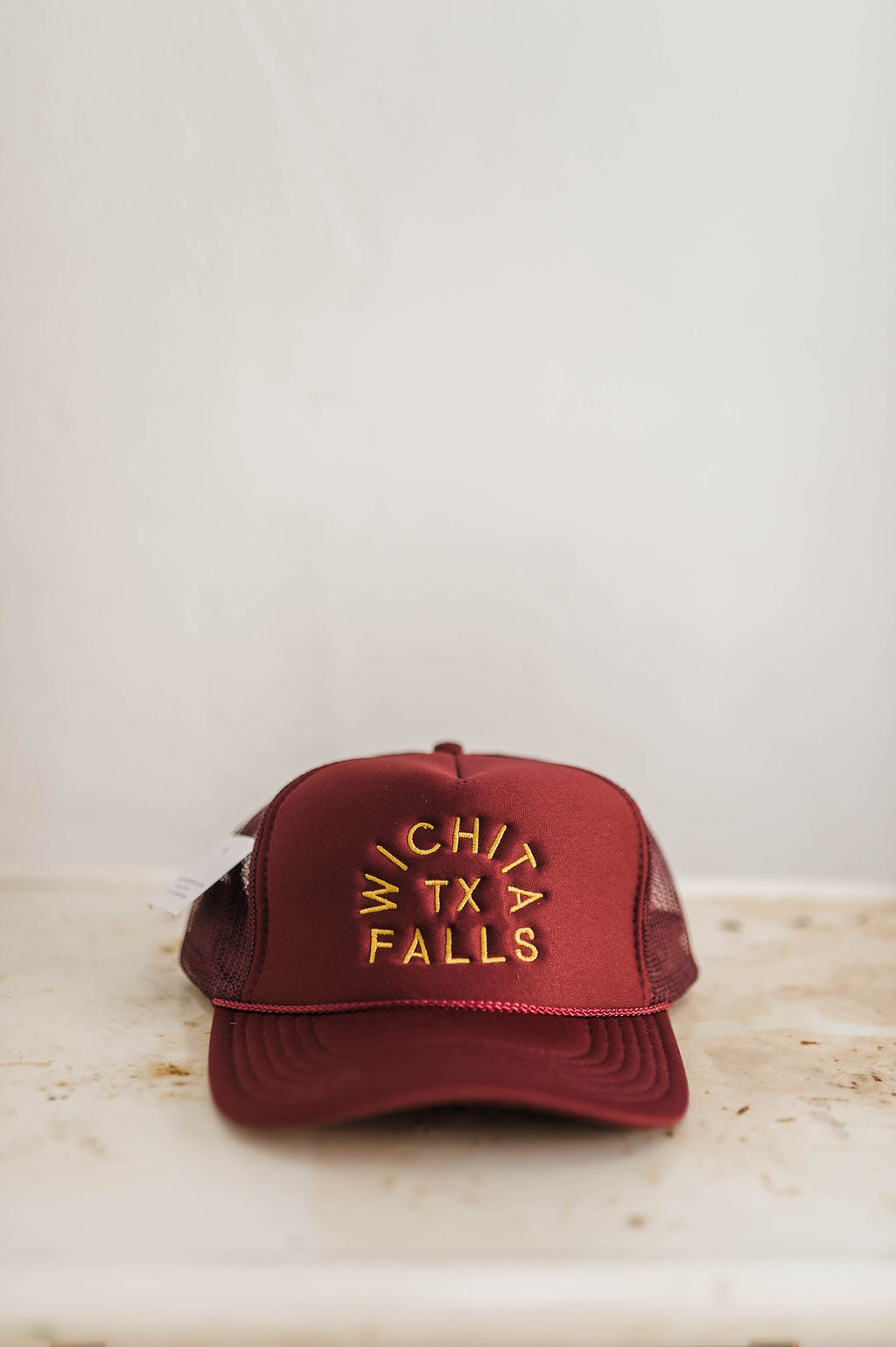 wichita falls tx | maroon foam mesh back hat