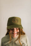 tx smiley | olive mesh back hat