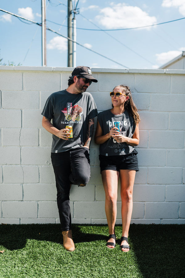 doing my best club | faded black boxy muscle tee