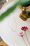 thin beaded necklace | pink