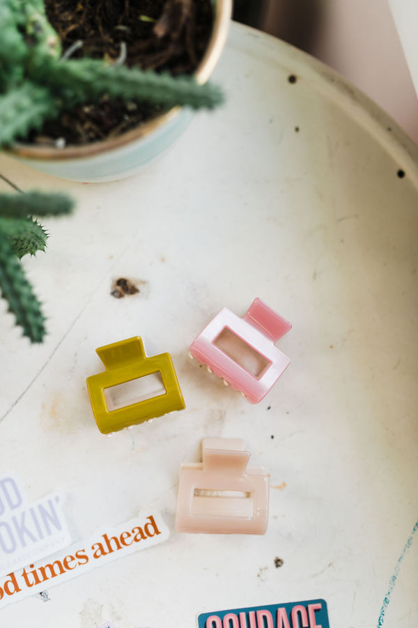 cellulose hair claw clip | lime
