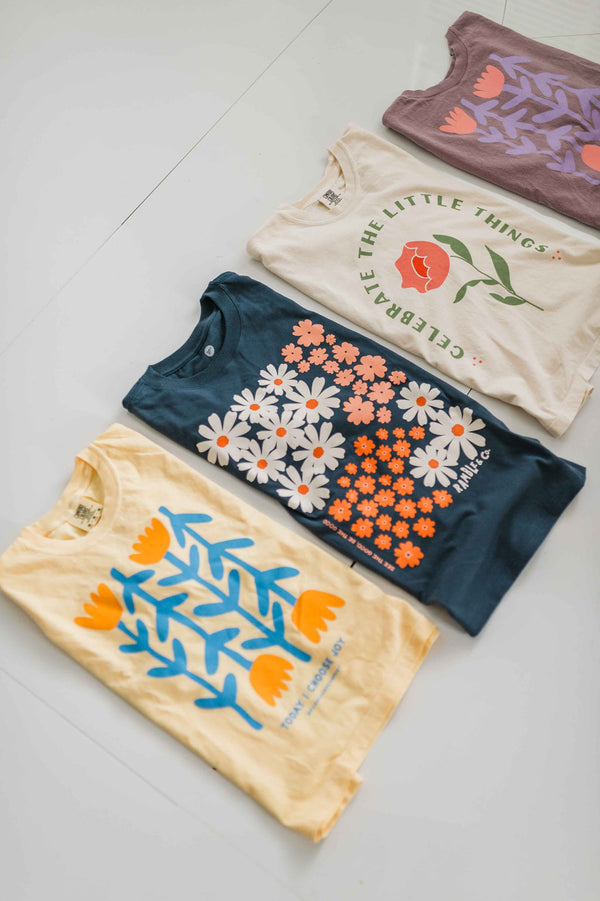 today I choose joy flower | butter comfort colors boxy crop