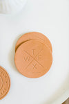 wftx | leather coaster