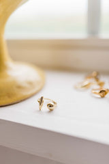 round sphere shaped wrapped ring | 24k gold ring