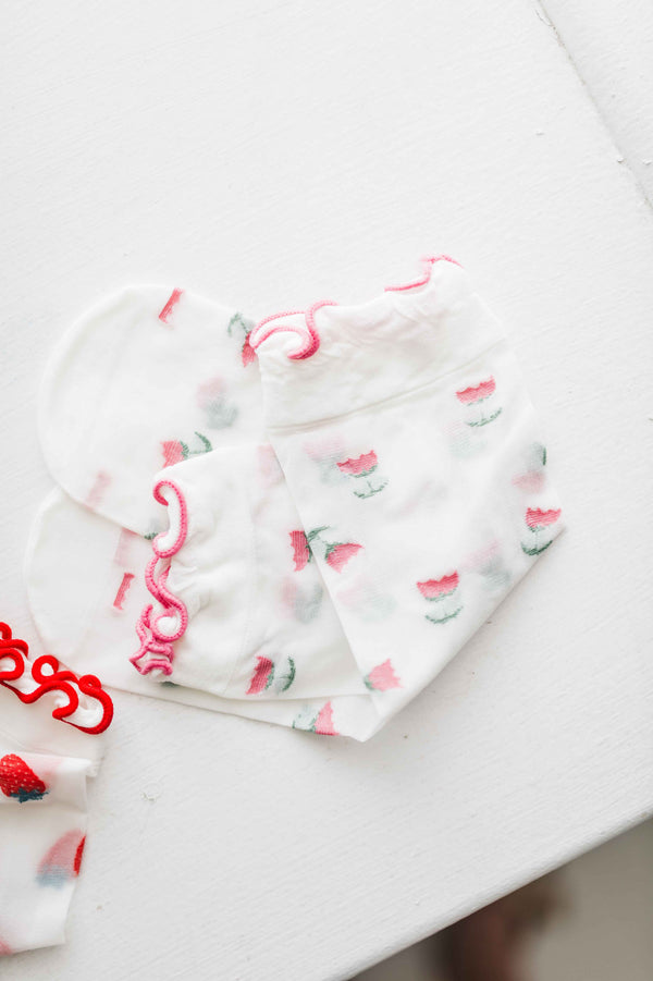 thin fruit socks | flower
