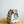 polka dot rope hand bag | black and cream