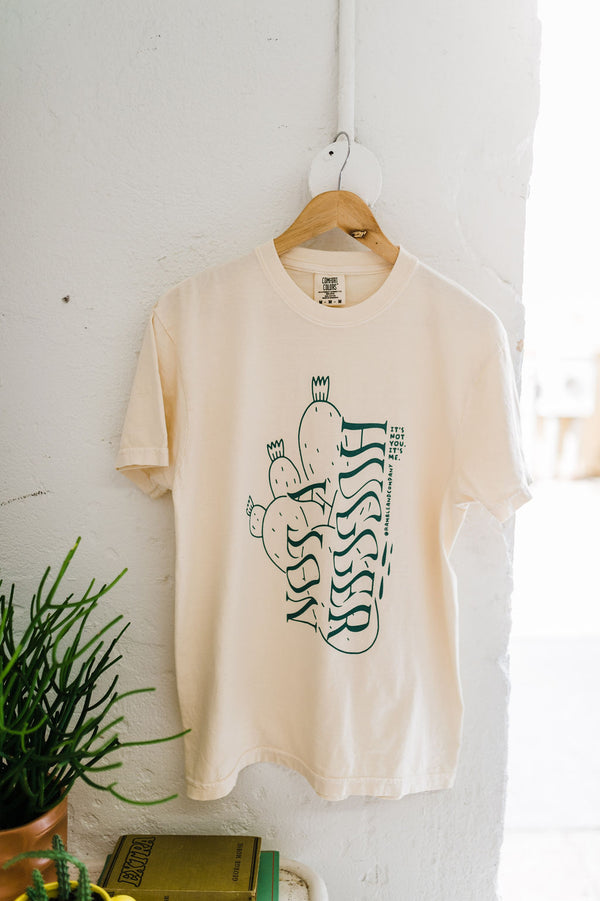 not a hugger | cream comfort colors tee