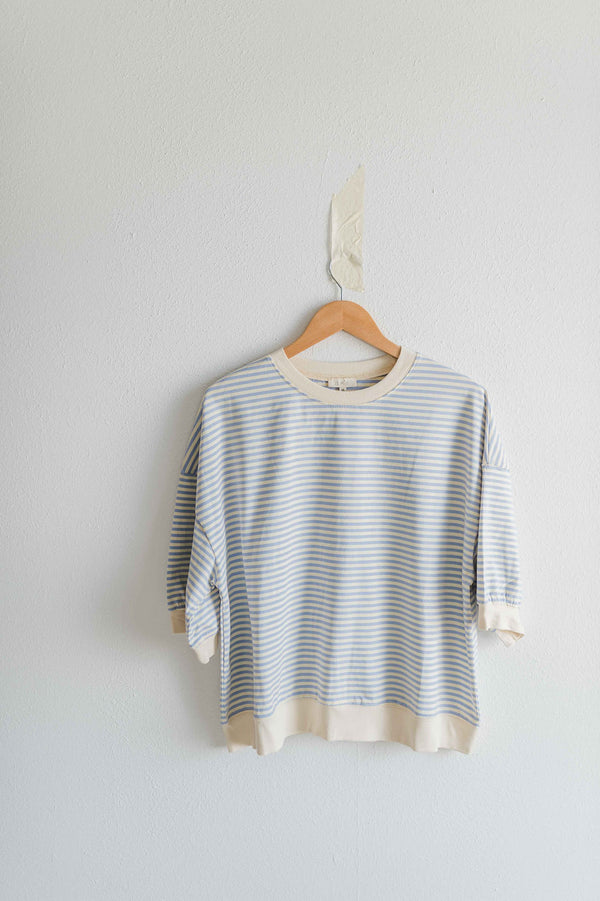 penny loose fit top | lavender stripe