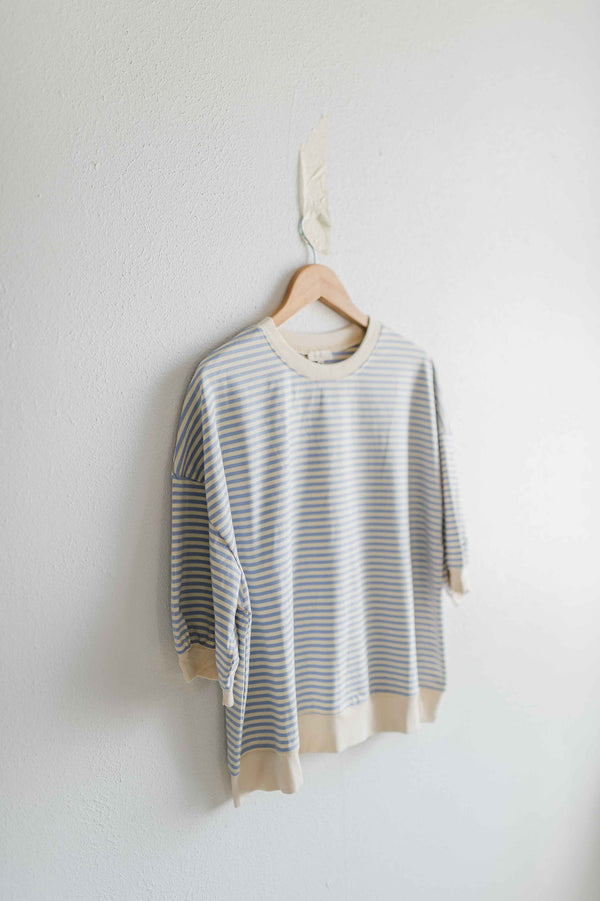 penny loose fit top | lavender stripe