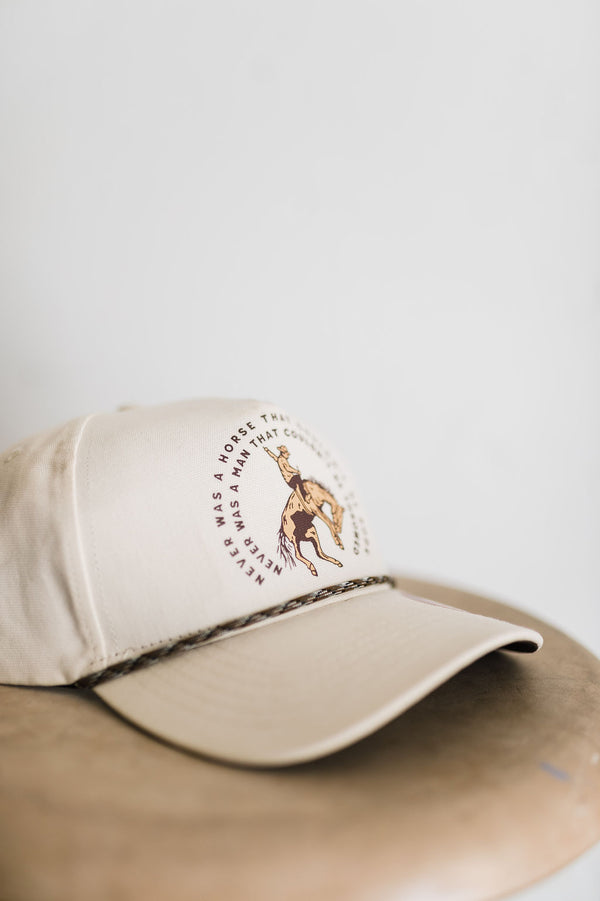 never was a horse | cream hat