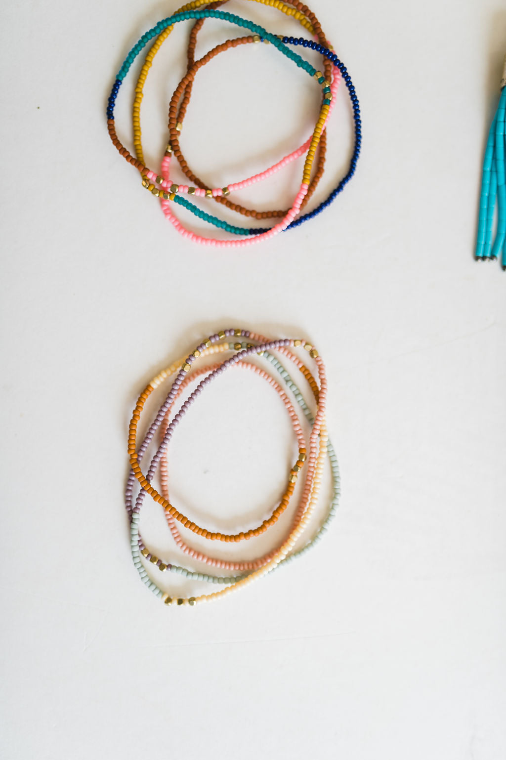 beaded stretch necklace + wrap bracelet | 2 options