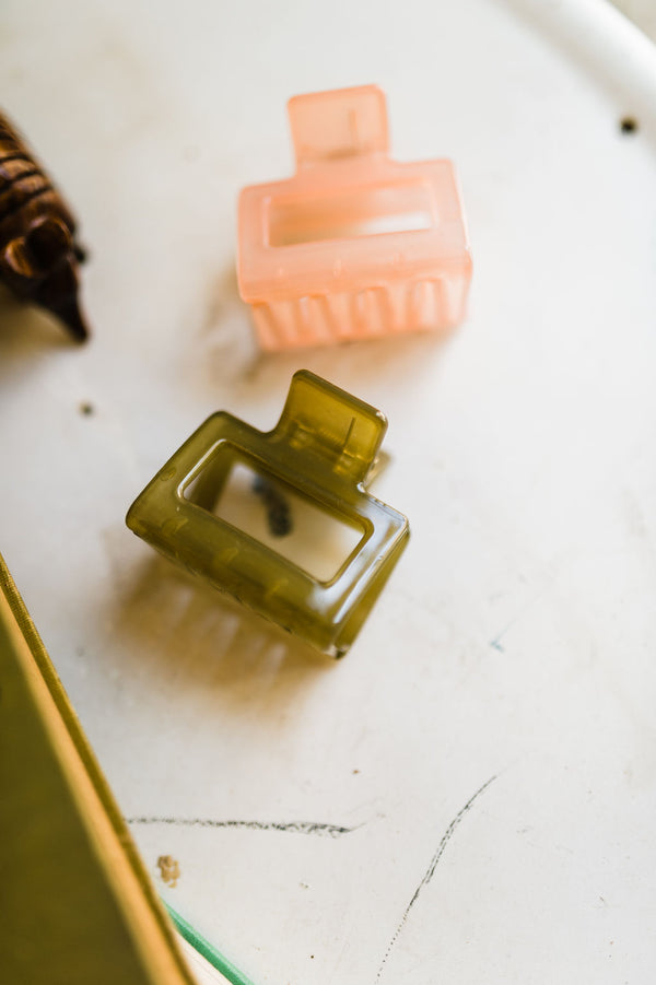 jelly medium claw clip | olive