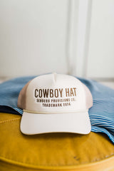 cowboy hat | cream + brown
