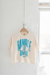 ramble & co. armadillo | cream comfort colors boxy cropped tee