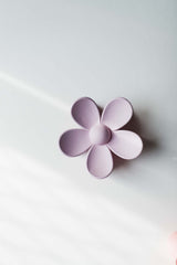 oversized matte flower hair claw clip | lilac