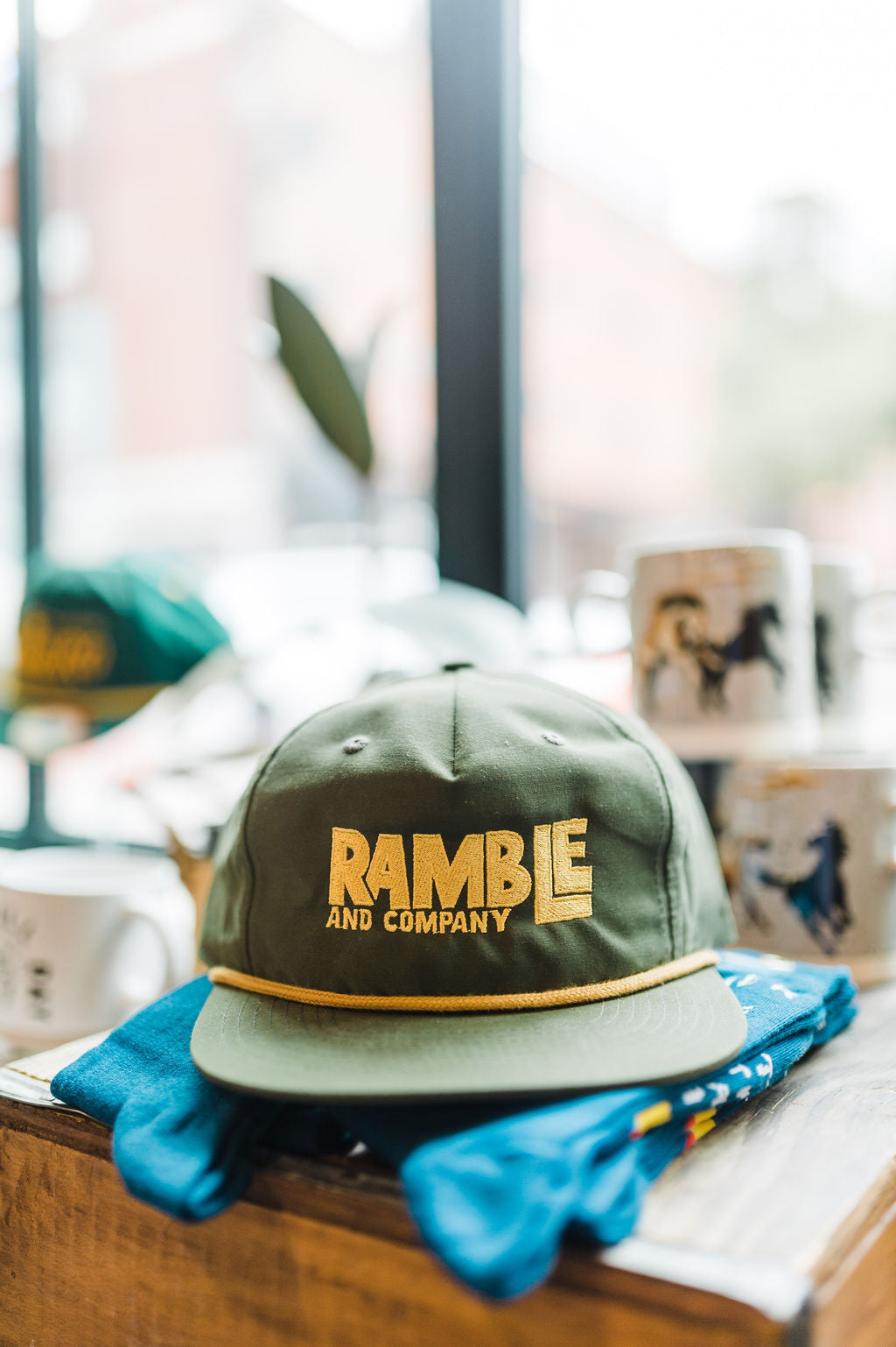 ramble and company | forest and gold hat