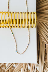 petite beaded necklace | 18k gold necklace