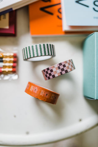 washi tape set | checkerboard + floral