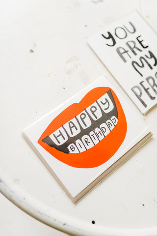 birthday lips | card