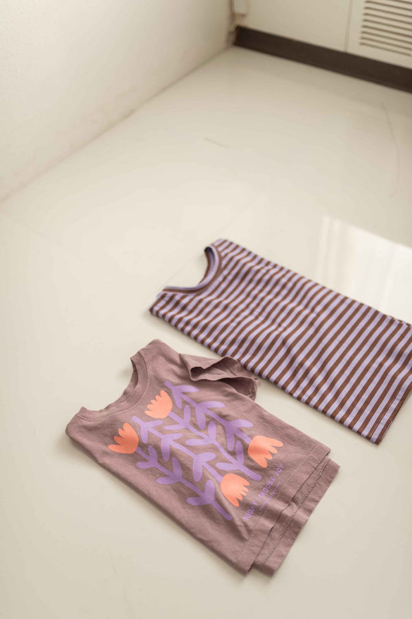 today i choose joy flowers | washed violet crop tee