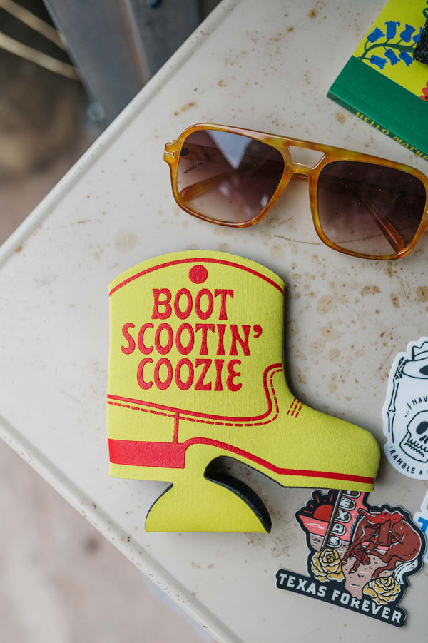 boot scootin' coozie | yellow