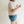 boxy stripe crop tee | ivory + blue