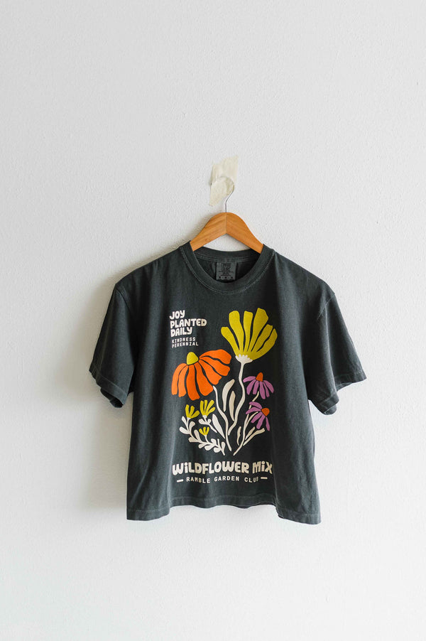joy wildflower | pepper boxy cropped tee