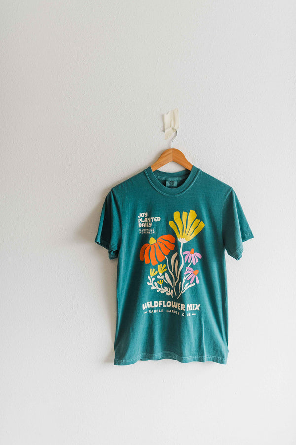 joy wildflower | emerald comfort colors unisex tee