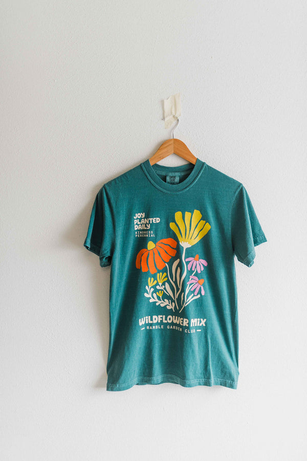 joy wildflower | emerald comfort colors unisex tee