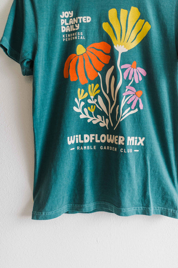 joy wildflower | emerald comfort colors unisex tee