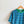 boxy stripe crop tee | blue + green