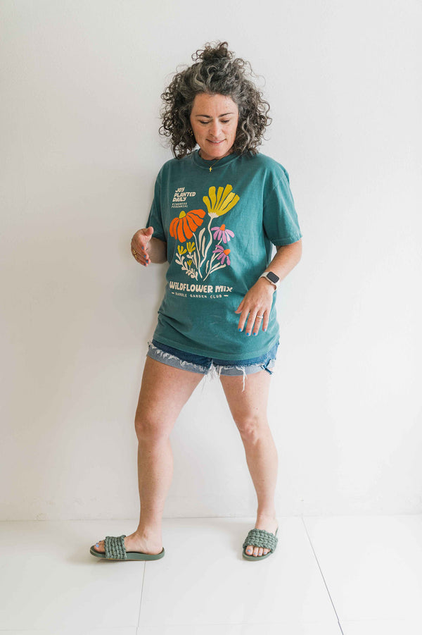 joy wildflower | emerald comfort colors unisex tee