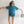 boxy stripe crop tee | blue + green