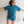 boxy stripe crop tee | blue + green