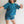 boxy stripe crop tee | blue + green