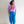 mid-rise soft knit pants | blue