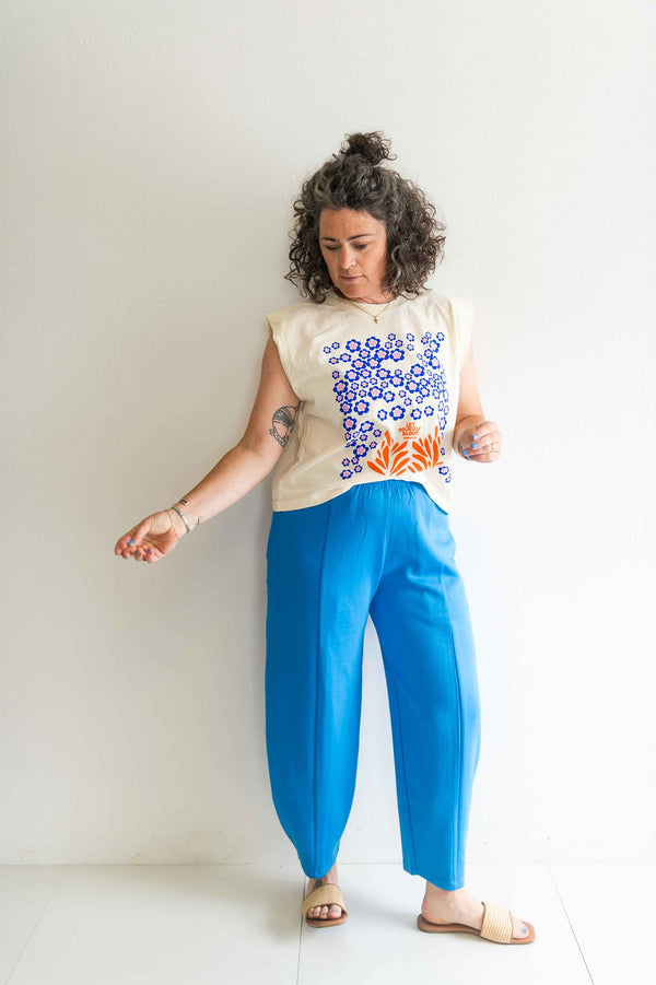 let yourself bloom | cream boxy muscle tee