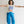 mid-rise soft knit pants | blue