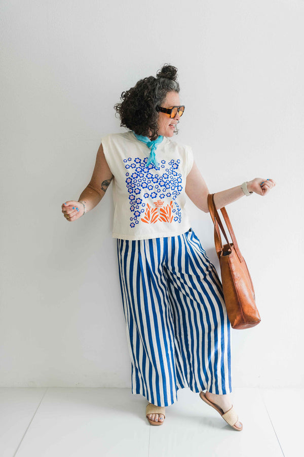 let yourself bloom | cream boxy muscle tee
