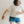 boxy stripe crop tee | ivory + blue