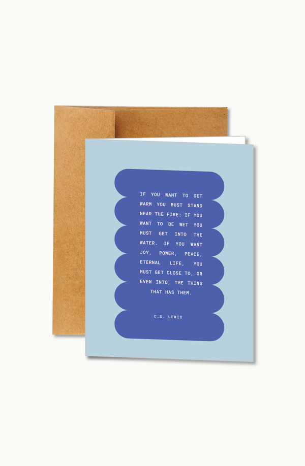 c.s. lewis blue | card