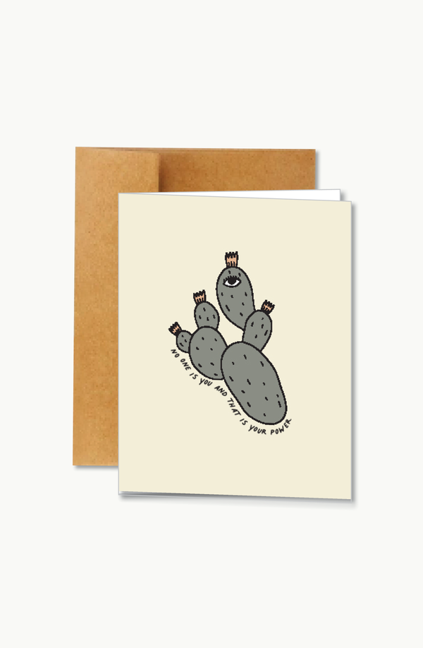 no one is you (cactus) | notecard