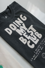 doing my best club | faded black boxy muscle tee