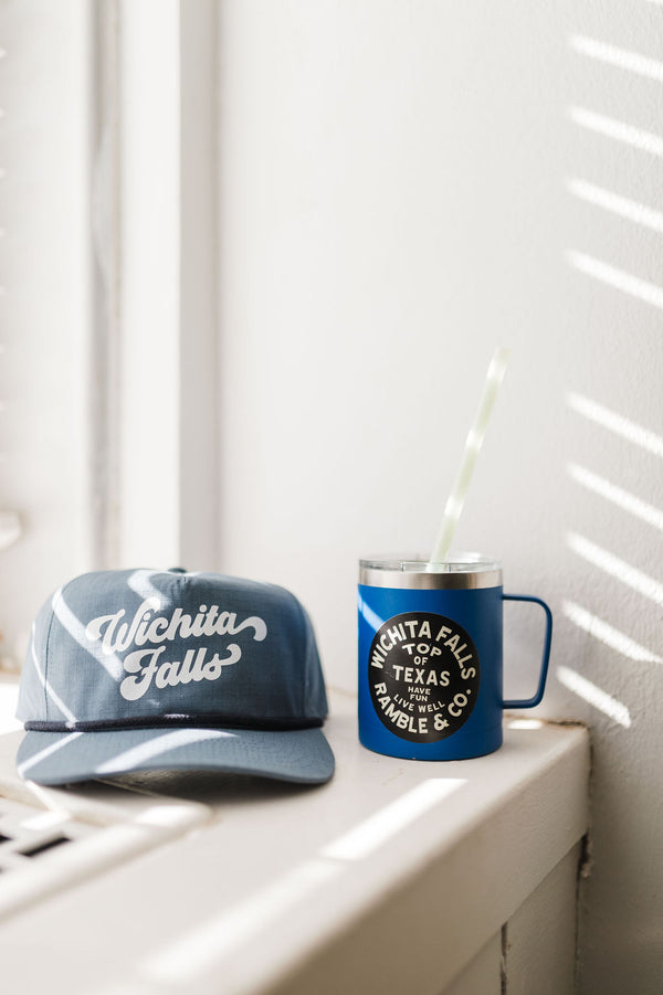 wichita falls groovy hat | slate blue