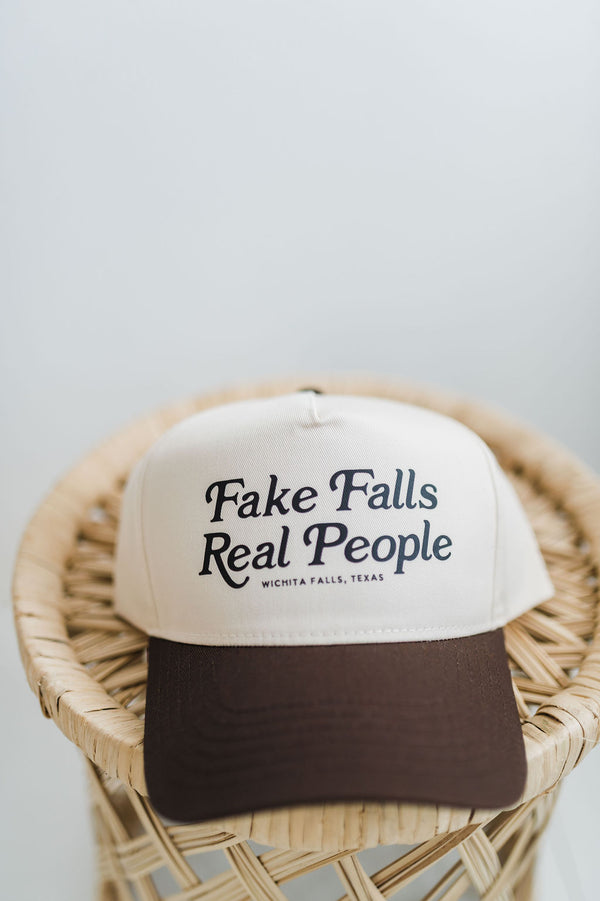 fake falls, real people hat | brown + cream
