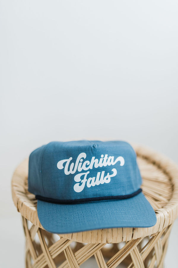 wichita falls groovy hat | slate blue